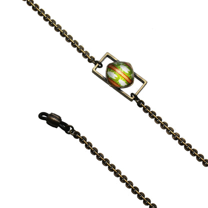 眼鏡チェーン セミ 男女兼用 シンプル 黄緑 TAMARUSAN