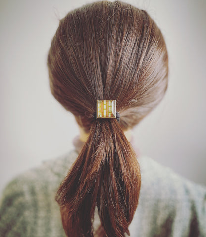 ヘアゴム 四角 セミ 緑 シンプル 男女兼用 TAMARUSAN