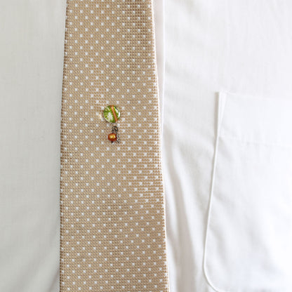 タイタックピン おしゃれ 蝉 淡水パール 黄緑 TAMARUSAN