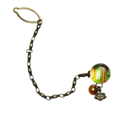 タイタックピン おしゃれ 蝉 淡水パール 黄緑 TAMARUSAN