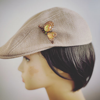 ブローチ ピンク バラの木 オリジナル樹脂 ピン ブローチ・バッジ