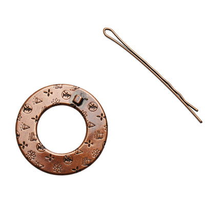 ヘアピン ドーナツ型 バラの木 ベージュ 高級ヘアピン