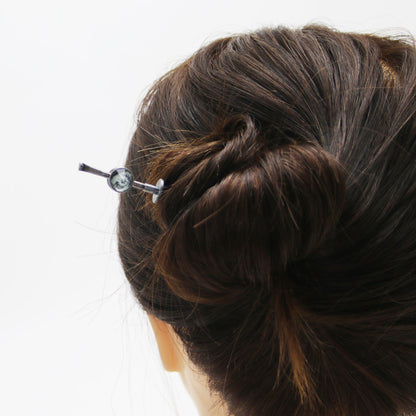 着せ替えかんざし 木製 バラの木 黒 TAMARUSAN