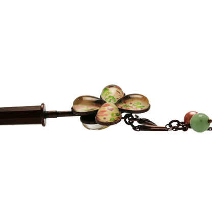 着せ替えかんざし バラ 花 淡水パール ベージュ TAMARUSAN