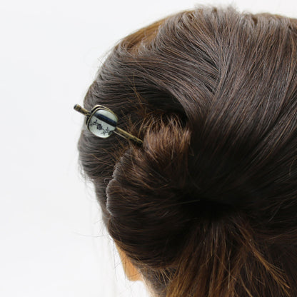 和風 かんざし 一本挿し バラの木 黒 TAMARUSAN