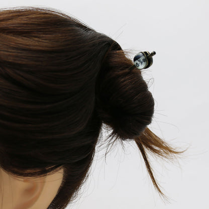 和風 かんざし 一本挿し バラの木 黒 TAMARUSAN