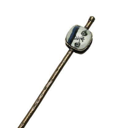 和風 かんざし 一本挿し バラの木 黒 TAMARUSAN