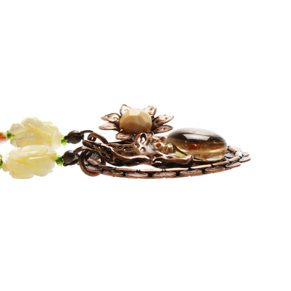 天然石チョーカー オレンジ シェル TAMARUSAN