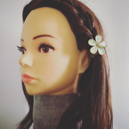 ヘアゴム バラ 水色 花 パステルカラー TAMARUSAN