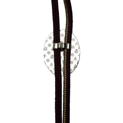 組紐ループタイ 雑種犬 正絹 紫 TAMARUSAN