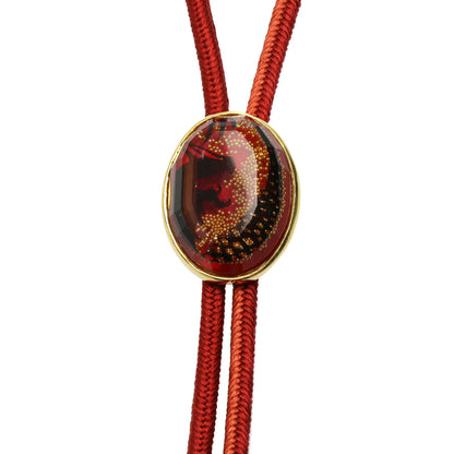 龍 組紐ループタイ 正絹 赤 還暦 TAMARUSAN