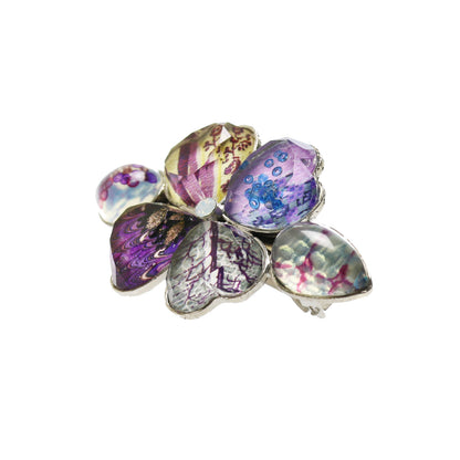 バレッタ 花 髪留め 紫 おしゃれ TAMARUSAN