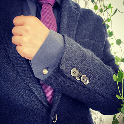 カフスボタン 水面 ブルー 金 男女兼用 TAMARUSAN