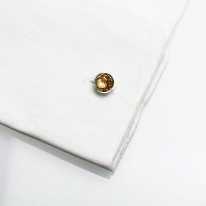 小さいカフスボタン 水面 ピンク カフスボタン