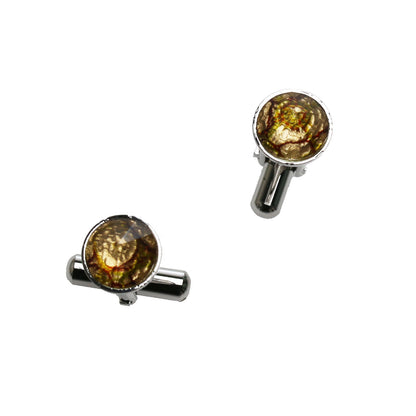 小さいカフスボタン 水面 ピンク カフスボタン