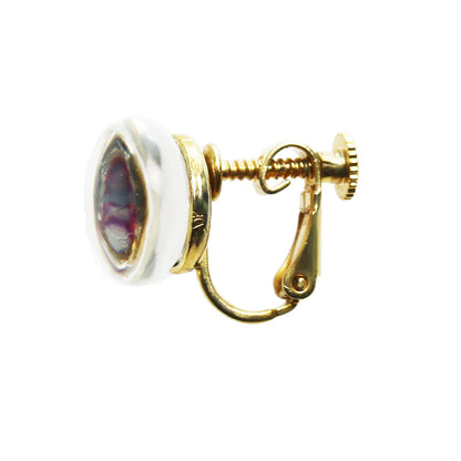 イヤリング 水色 シンプル 水面 金 おしゃれ クリップイヤリング