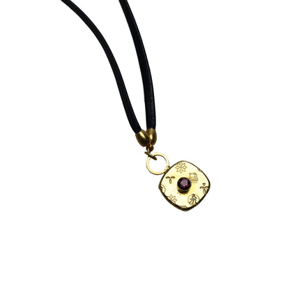 眼鏡ホルダー ブルー 金 革紐 水面 男女兼用 TAMARUSAN