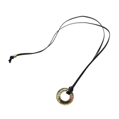 眼鏡ホルダーネックレス 革紐 ブルー 水面 軽量 TAMARUSAN