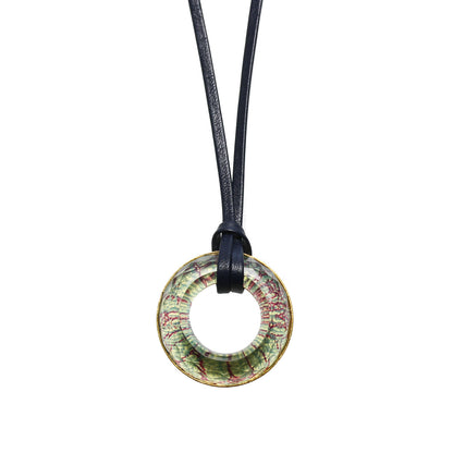 眼鏡ホルダーネックレス 革紐 ブルー 水面 軽量 TAMARUSAN