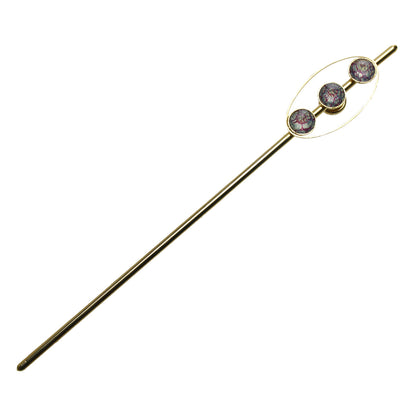 一本挿し かんざし 水面 金 ブルー 一本挿しかんざし