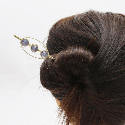 一本挿し かんざし 水面 金 ブルー 一本挿しかんざし