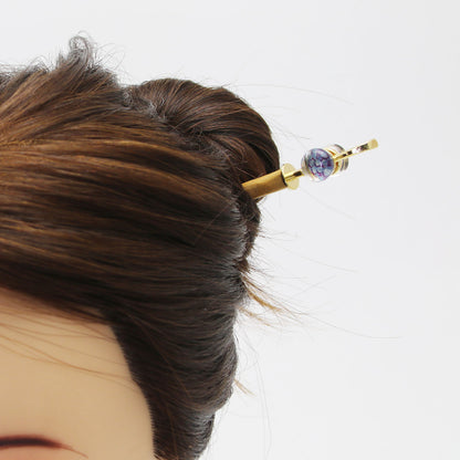 着せ替えかんざし 水面 水色 24金 木製 TAMARUSAN