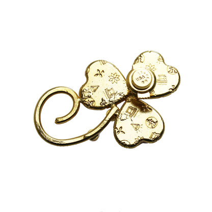 ピンブローチ 水面 スミレ ブルー 金 ピンブローチ