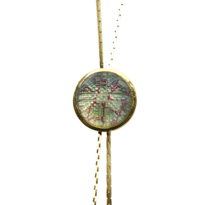 チェーンループタイ ブルー 水面 24k アメジスト TAMARUSAN