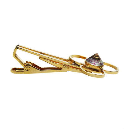 ネクタイピン 24k 水色 花 スカーフ留め TAMARUSAN