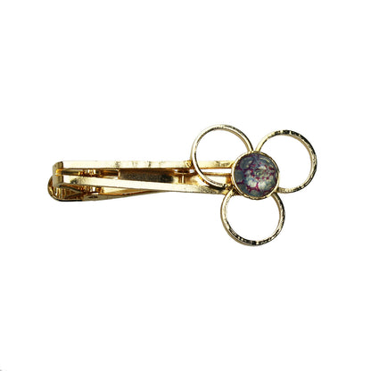 ネクタイピン 24k 水色 花 スカーフ留め TAMARUSAN