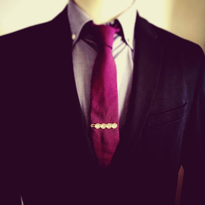 ネクタイピン ブルー 金 水面 TAMARUSAN