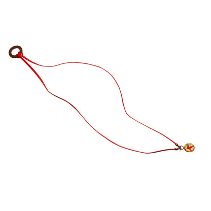 眼鏡ホルダー 赤 すいか 革紐 男女兼用 TAMARUSAN