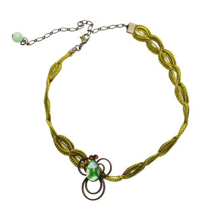 リボンチョーカー 緑 ミツバチ TAMARUSAN