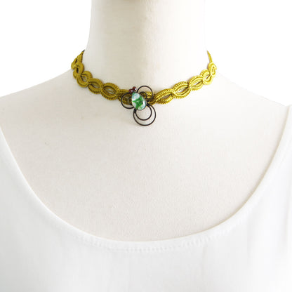 リボンチョーカー 緑 ミツバチ TAMARUSAN