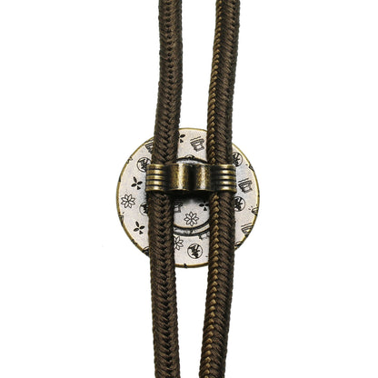 組紐ループタイ 正絹 丸 すいか 緑 ブルー TAMARUSAN