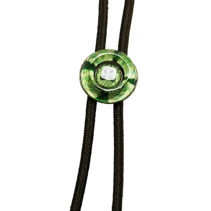 組紐ループタイ 正絹 丸 すいか 緑 ブルー TAMARUSAN