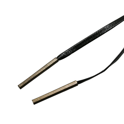 ループタイ 緑 革紐 黒 ドーナツ型 TAMARUSAN