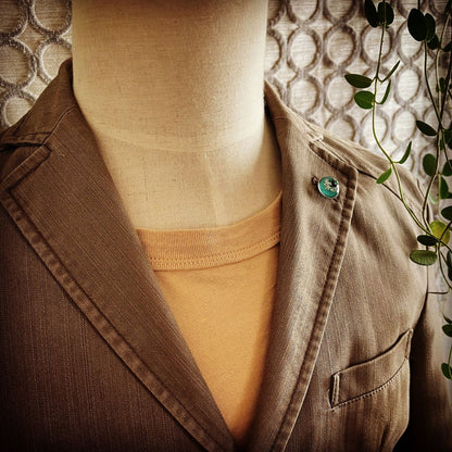 カエル 水色 ピンブローチ ラペルピン TAMARUSAN