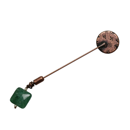 ハットピン ラペルピン アベンチュリン 緑 TAMARUSAN