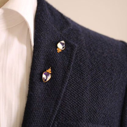 ハットピン ラペルピン 紫 襟飾 ラペルピン