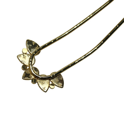 二股かんざし グリーン 金 夜会巻き TAMARUSAN