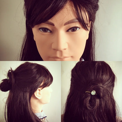 ヘアゴム シンプル 髪留め ブルー 男女兼用 TAMARUSAN