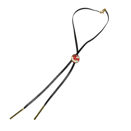 革紐 ループタイ 赤 メンズ レディース ループタイ