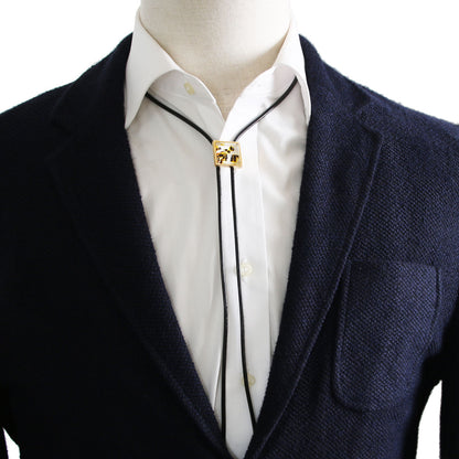 革紐ループタイ 男女兼用 トラ猫 金 クールビズ TAMARUSAN