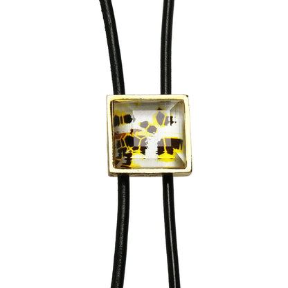 革紐ループタイ 男女兼用 トラ猫 金 クールビズ TAMARUSAN