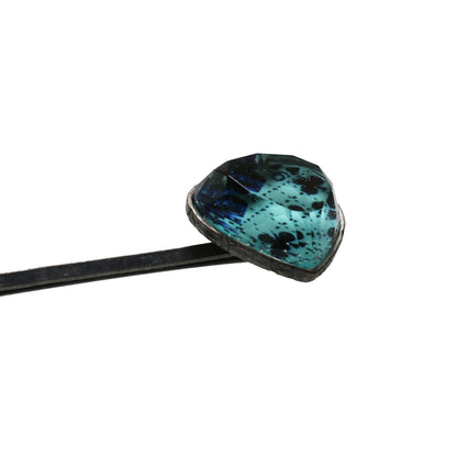 ヘアピン トランプ ハート 青 高級ヘアピン