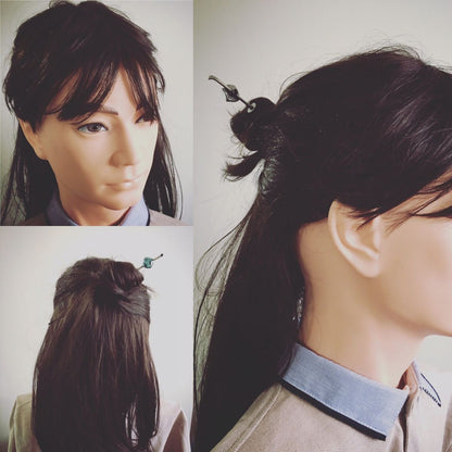 着せ替えかんざし トランプ ブルー 木製 TAMARUSAN