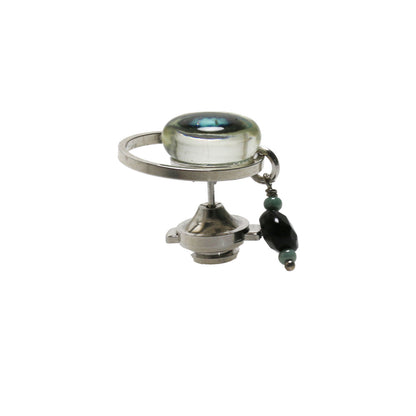 ピンブローチ 青 トランプ オニキス TAMARUSAN