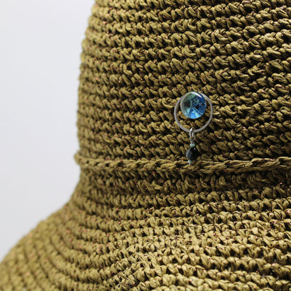 ピンブローチ 青 トランプ オニキス TAMARUSAN