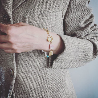 ブレスレット シェル カーネリアン ターコイズ 淡水パール マルチカラー TAMARUSAN